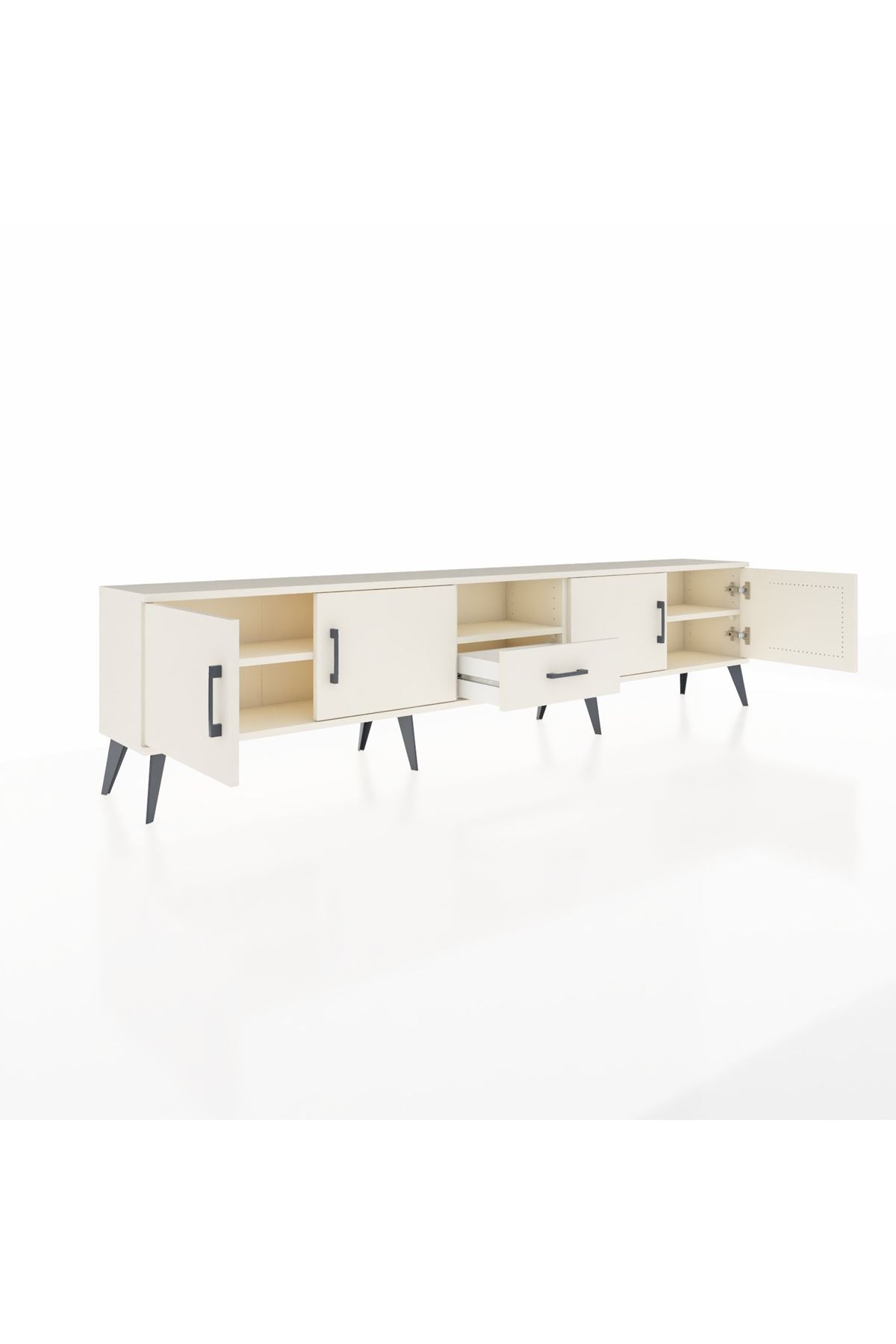 Arges TV Ünitesi 3 Raflı Tek Çekmeceli 4 Kapaklı 220x30x51 Aytaşı-Aytaşı