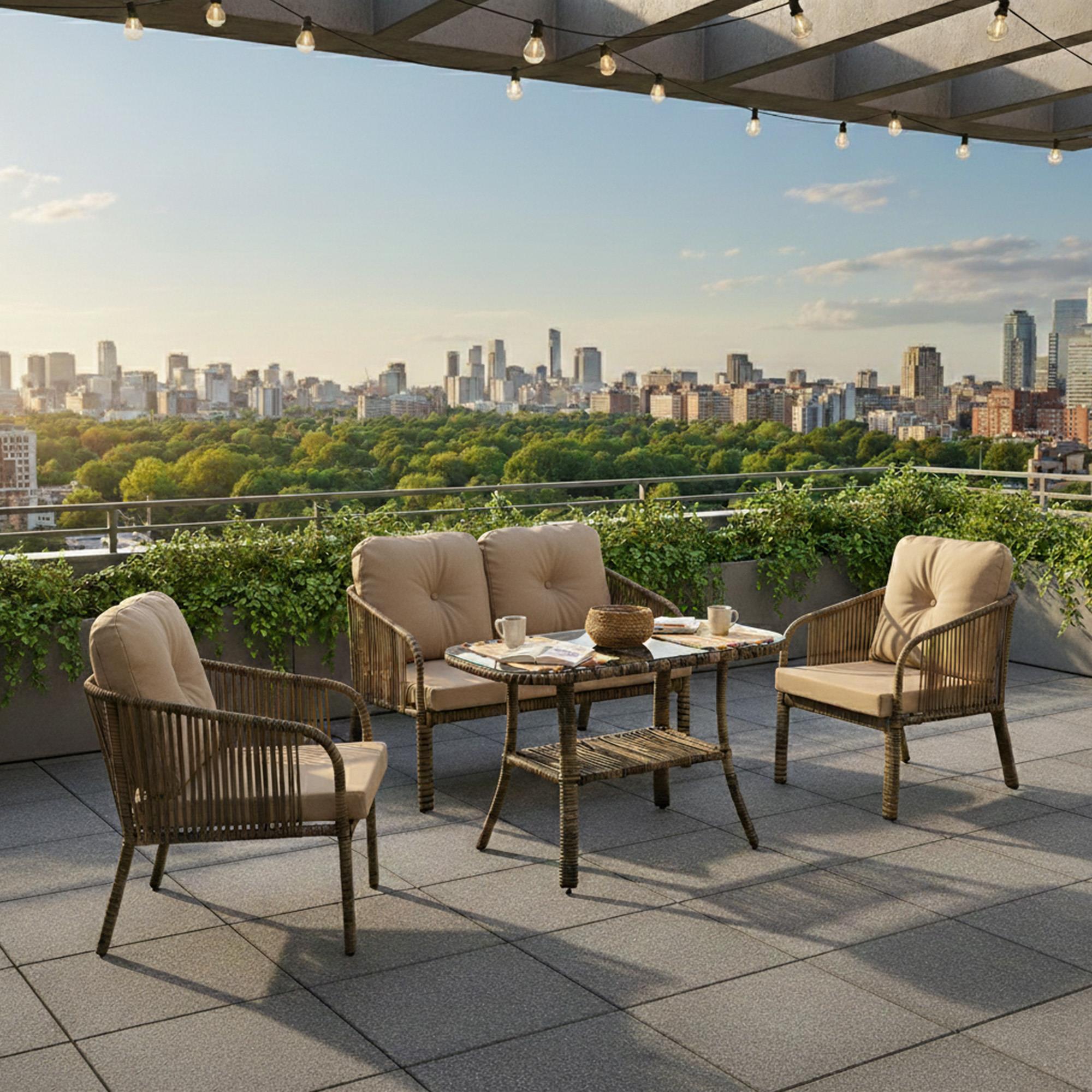 Artemis | İkili Bahçe Mobilyası Takımı | Rattan Bahçe Balkon Takımı