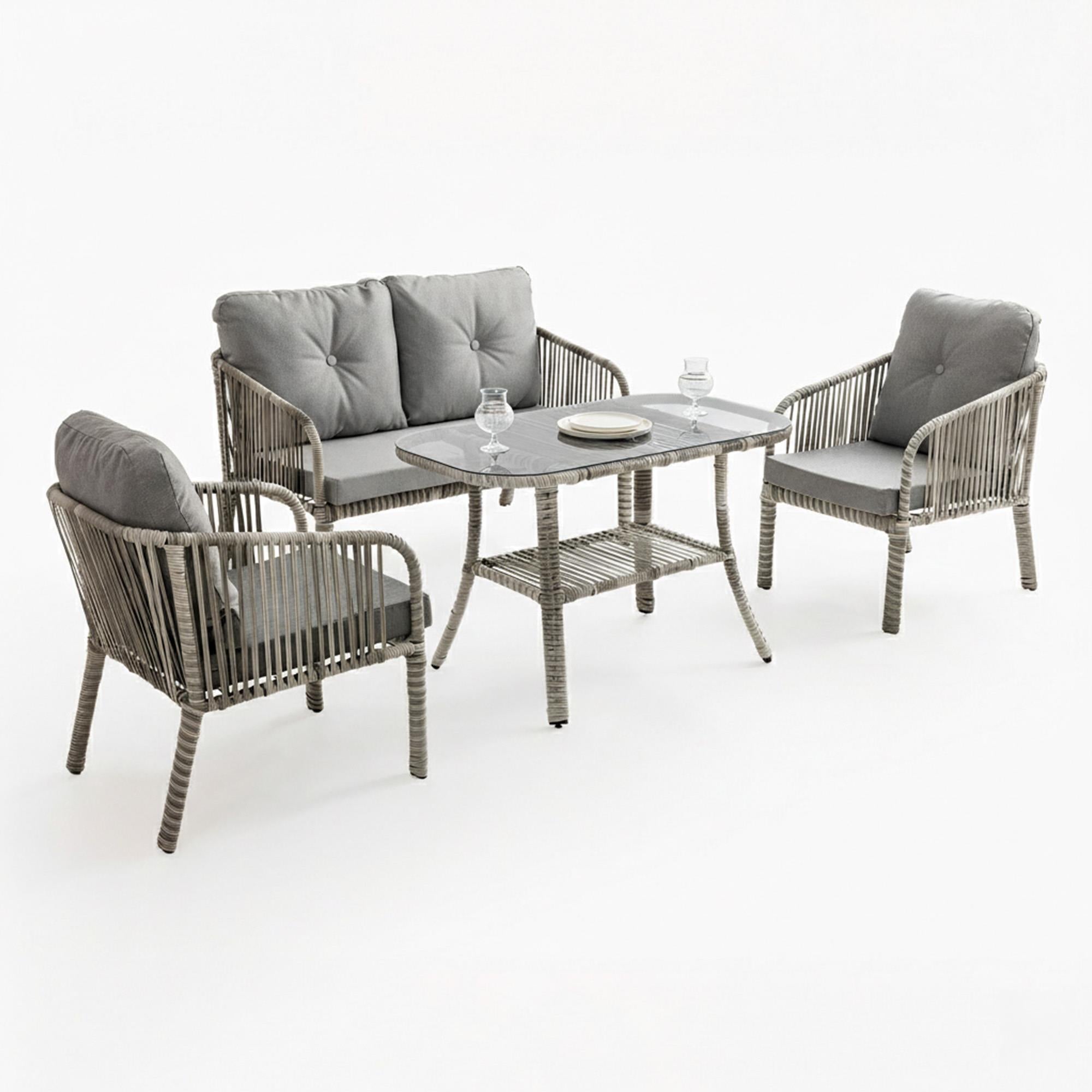 Artemis | İkili Bahçe Mobilyası Takımı | Rattan Bahçe Balkon Takımı