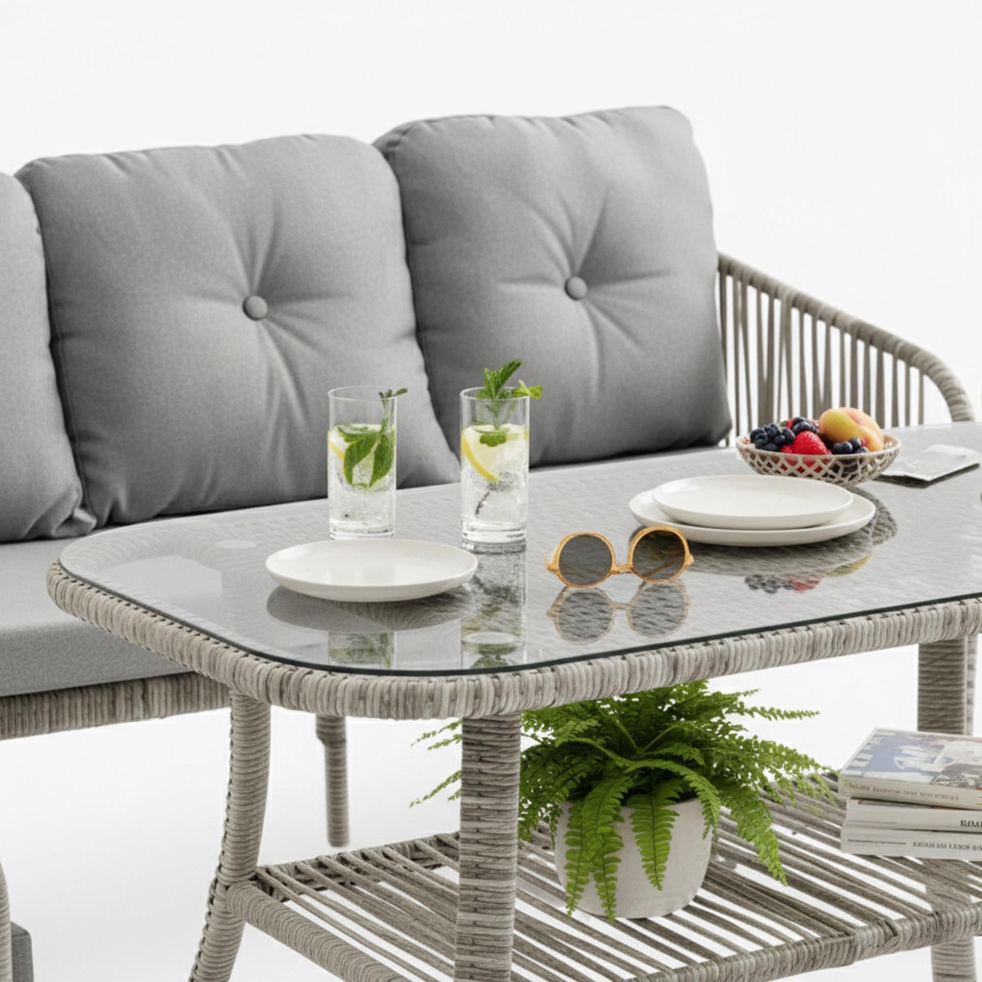 Artemis | Üçlü Bahçe Mobilyası Takımı | Rattan Bahçe Balkon Takımı