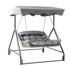 Bed | Çiftli Rattan Bahçe Salıncağı | Rehome Balkon Salıncağı