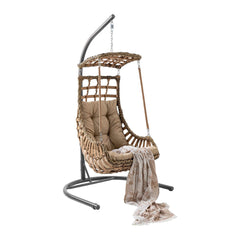 Capri Swing Alaçatı Tekli Rattan Bahçe Salıncağı | Balkon Salıncağı