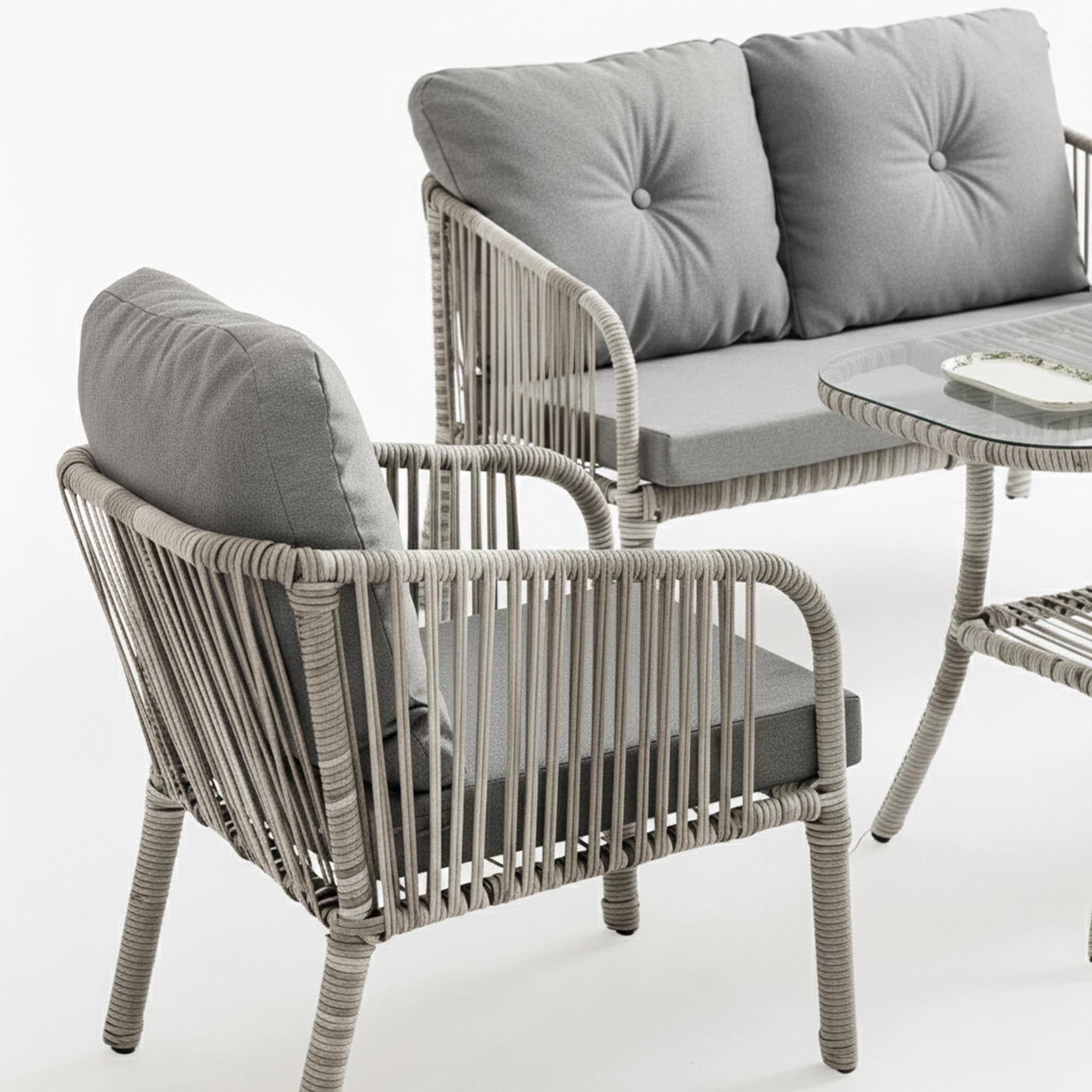 Capri Swing Artemis İkili Rattan Balkon Bahçe Takımı | Beyaz