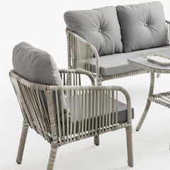 Capri Swing Artemis İkili Rattan Balkon Bahçe Takımı | Beyaz