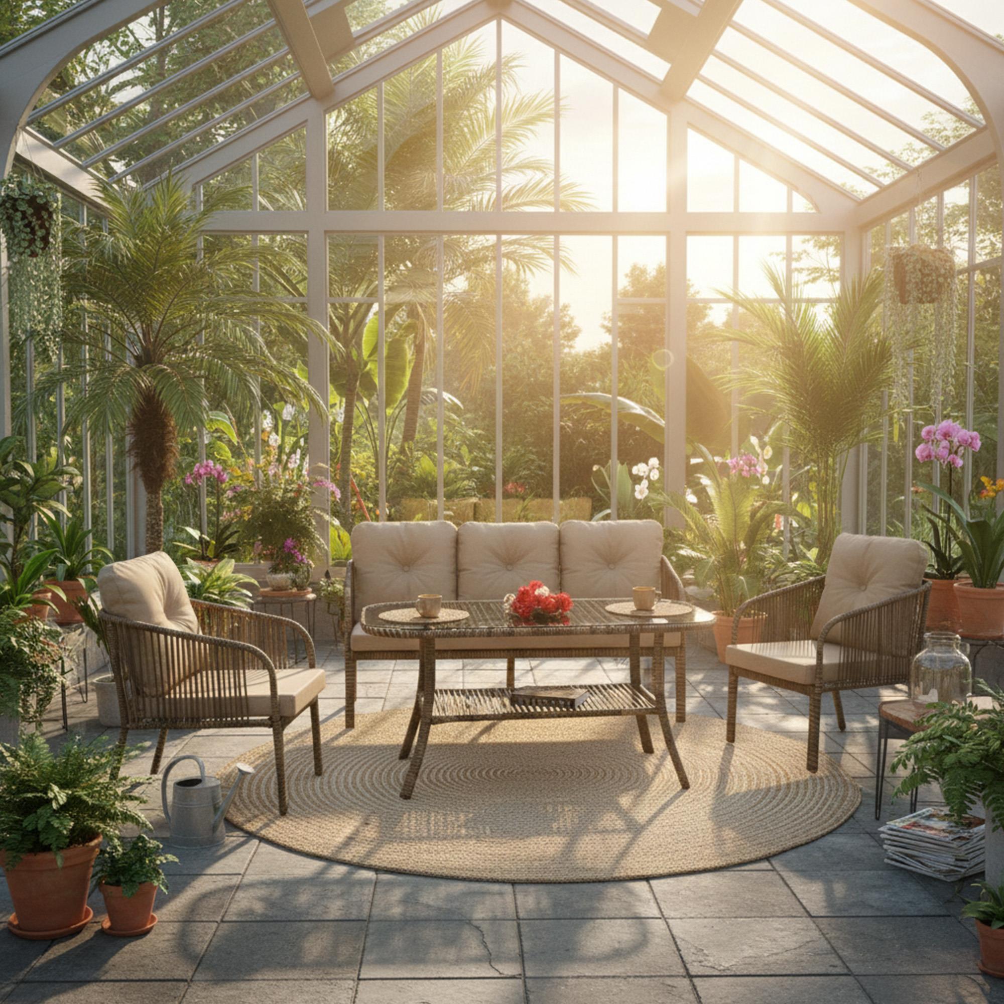 Capri Swing Artemis Üçlü Rattan Balkon Bahçe Takımı | Açık Kahve
