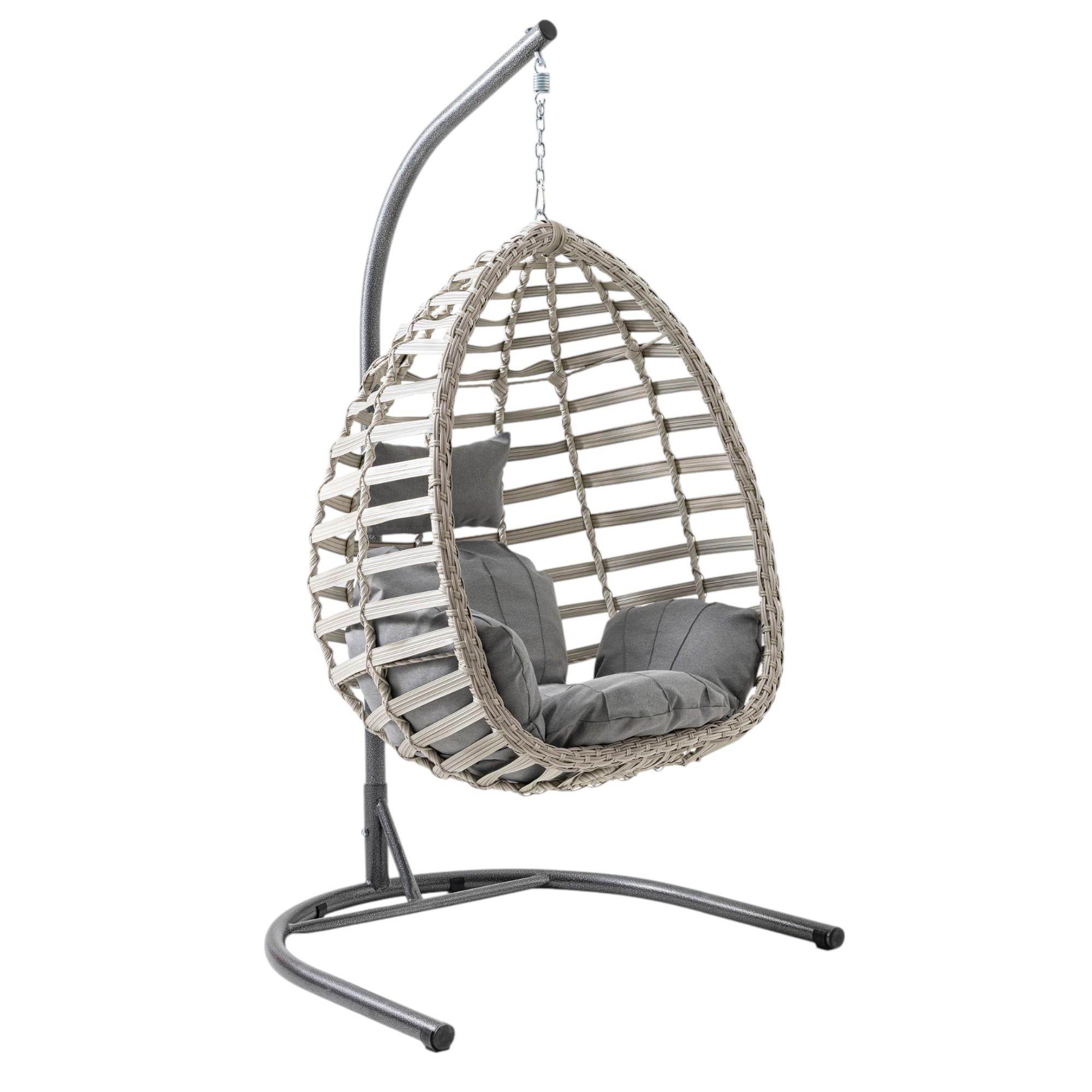Capri Swing Gümbet Tekli Rattan Bahçe Salıncağı |  Balkon Salıncağı