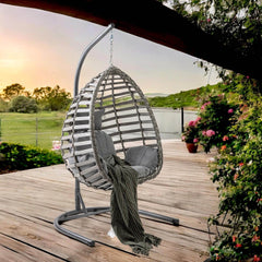Capri Swing Gümbet Tekli Rattan Bahçe Salıncağı |  Balkon Salıncağı