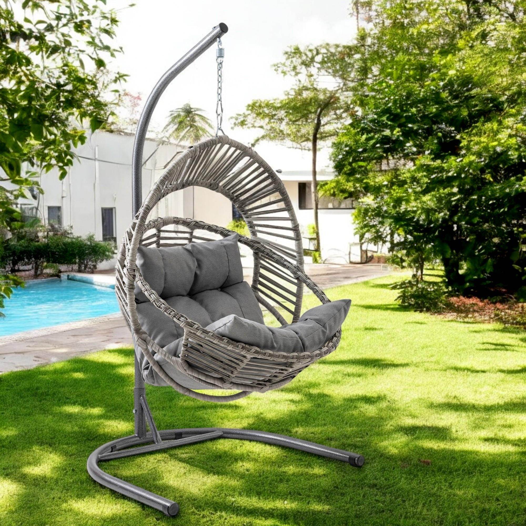 Capri Swing Nobel Tekli Rattan Bahçe Balkon Salıncağı