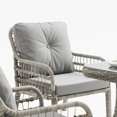 Capri Swing Pisa İkili Rattan Bahçe Balkon Oturma Grubu | Gri | 750