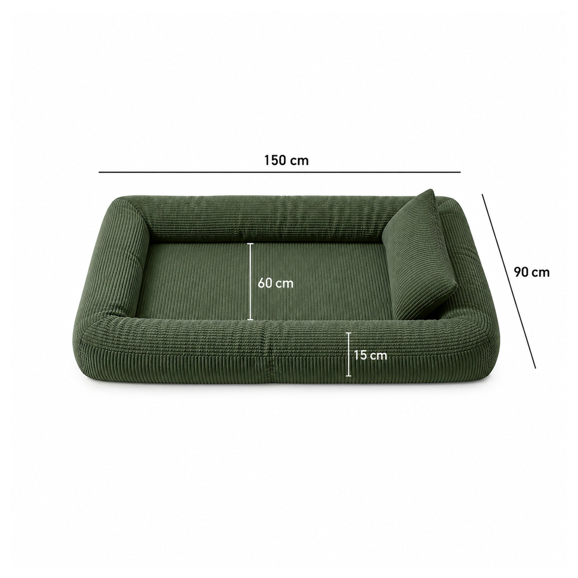 Çocuk Yer Yatağı 150x90 cm Sünger Oyun Minderi | Yeşil