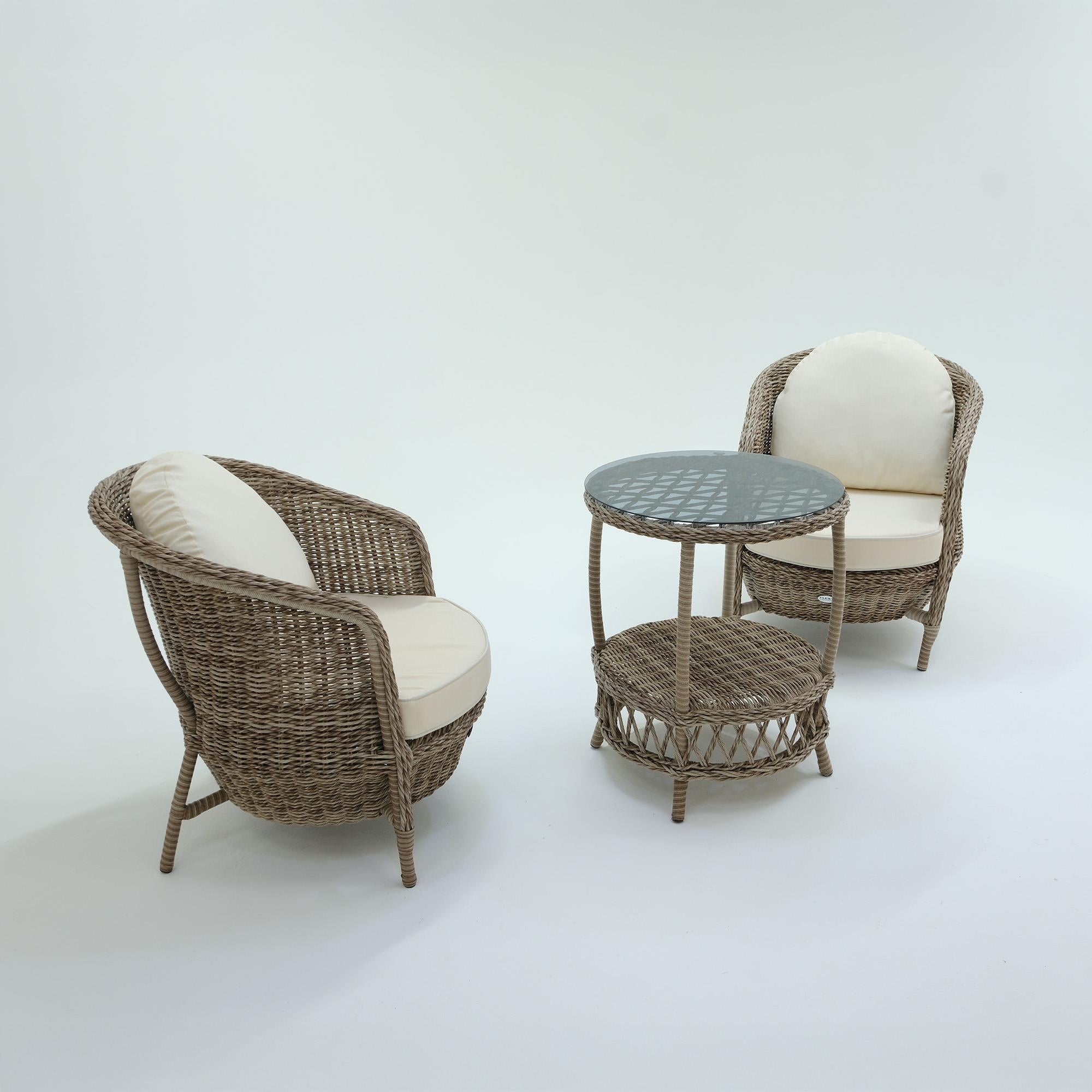 Conjunto Rattan Dedikodu Balkon Bahçe Takımı | 2+1 | Rehome