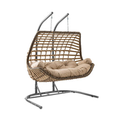 Cunda | Çiftli Rattan Bahçe Salıncağı | Rehome Balkon Salıncağı
