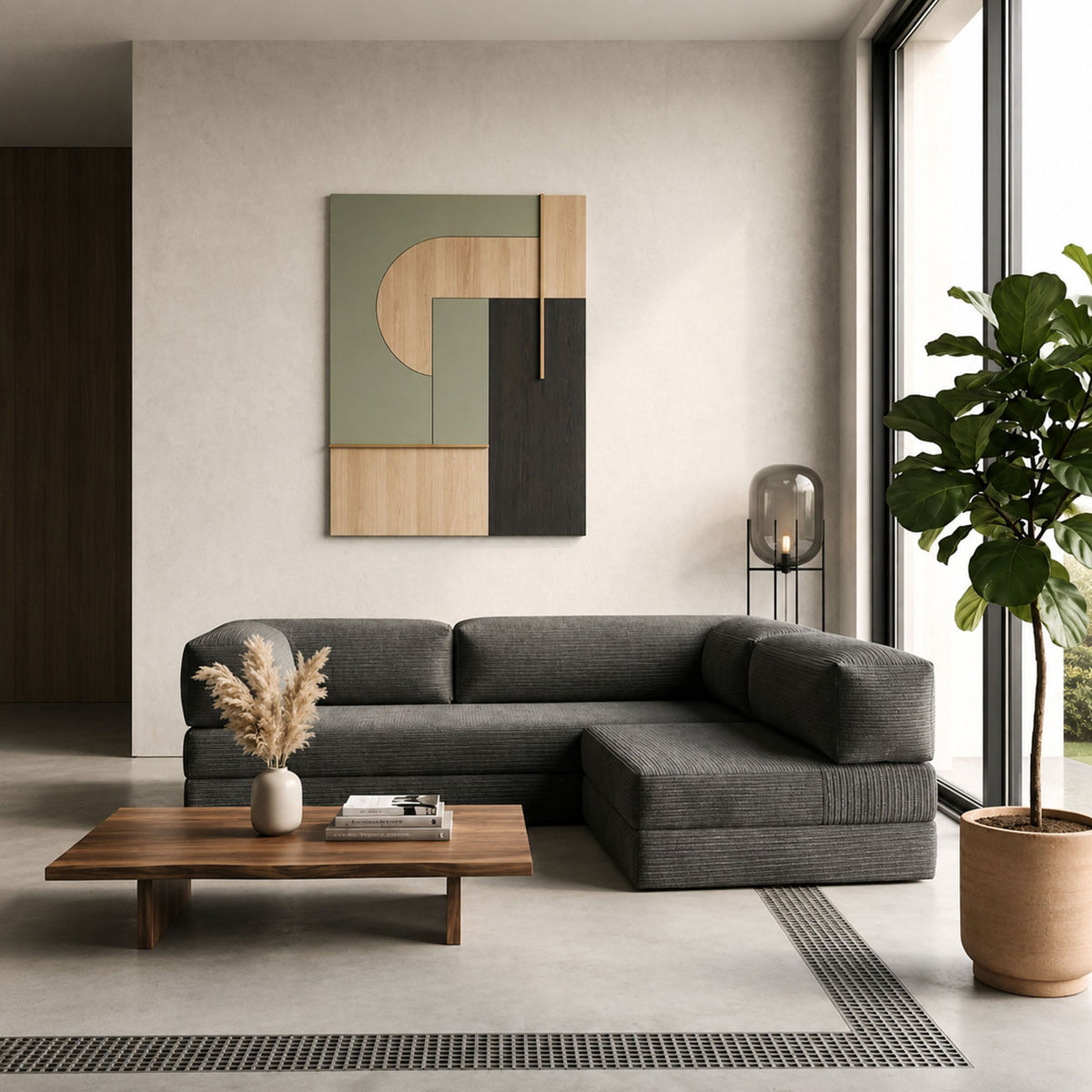 Fitilli Kadife 3 Kişilik Açılır Kanepe Yatak 300x200 cm