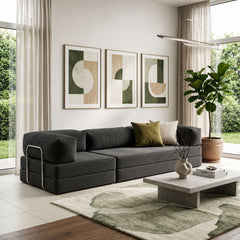 Fitilli Kadife 3 Kişilik Açılır Kanepe Yatak 300x200 cm