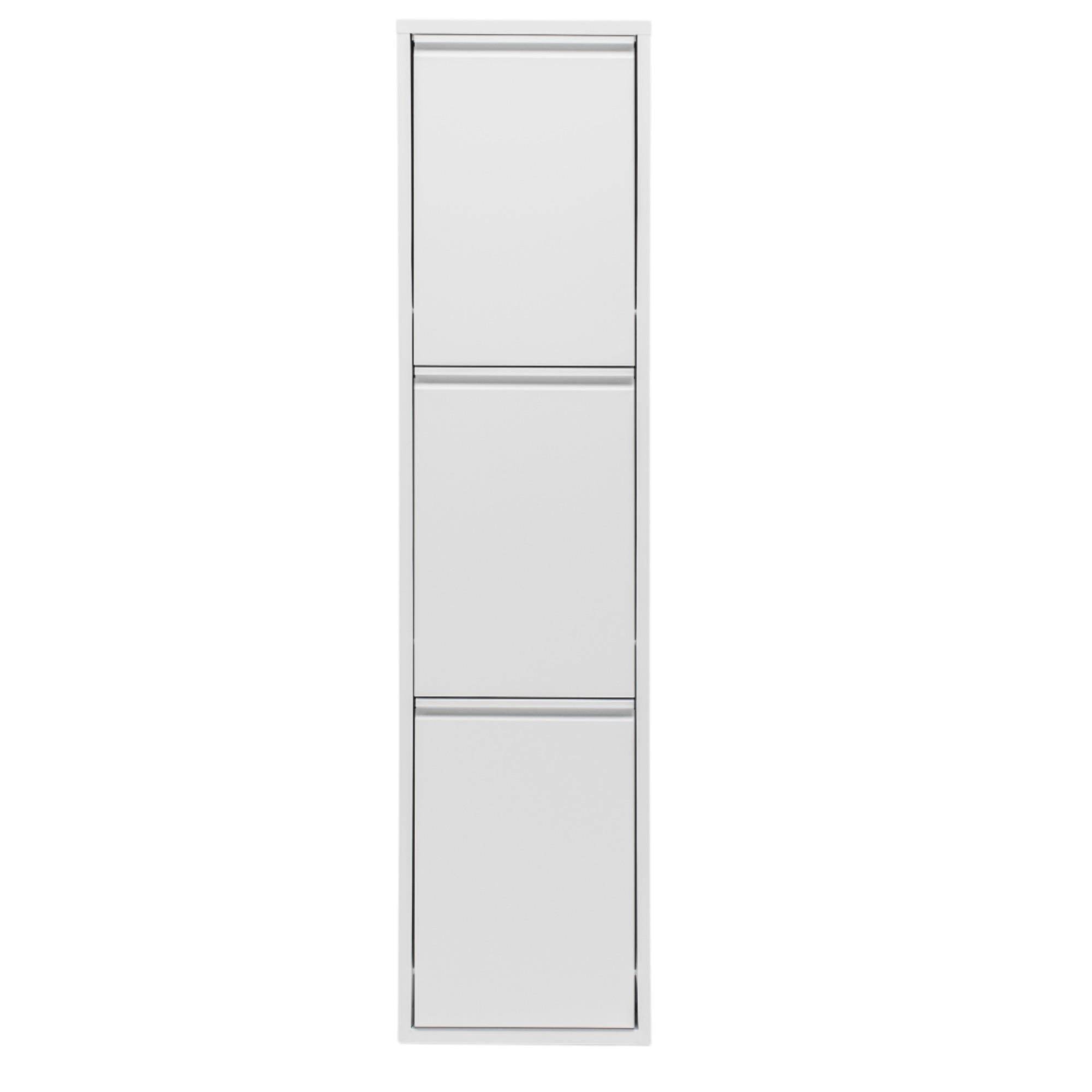 FlexBox 3 Kapaklı Çok Amaçlı Banyo Dolabı | 3 Bölmeli Kirli Sepeti