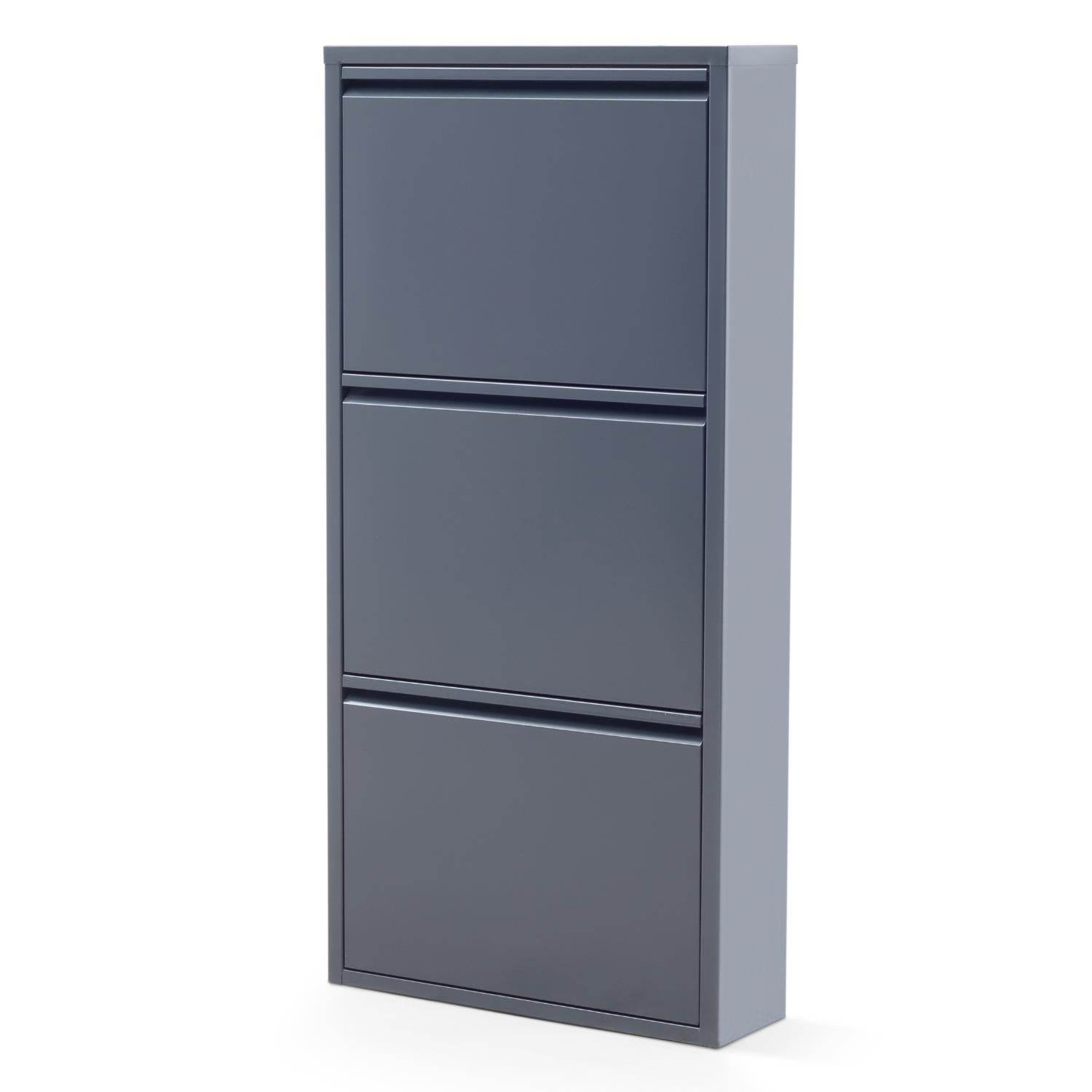 3 Raflı Metal Ayakkabılık | Antrasit | Ayakkabı Rafı | Rehome