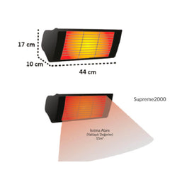 HotTable Supreme 2000 Elektrikli Dış Mekan Isıtıcı  | Rehome