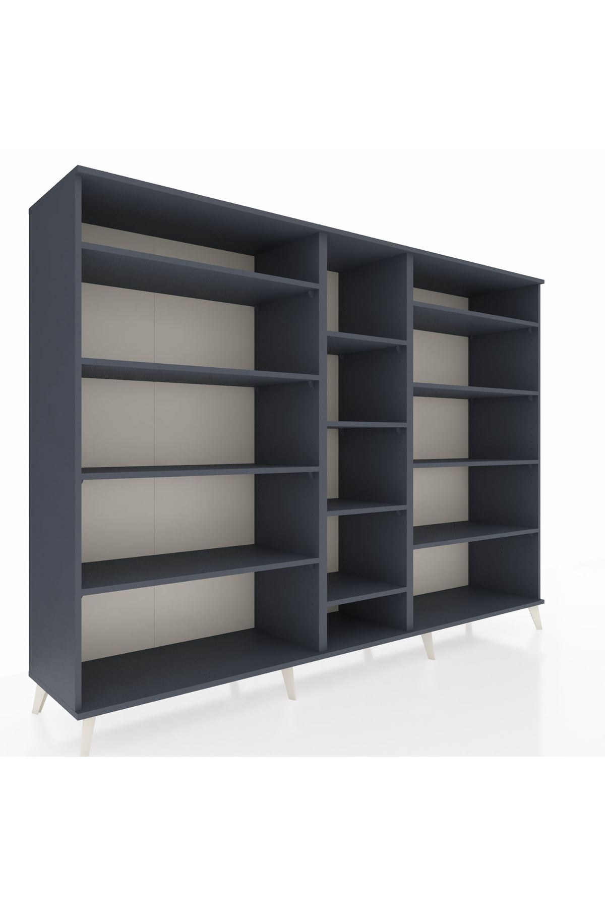 Hyperion Dolap 11 Raflı  220x44x163 Antrasit-Antrasit