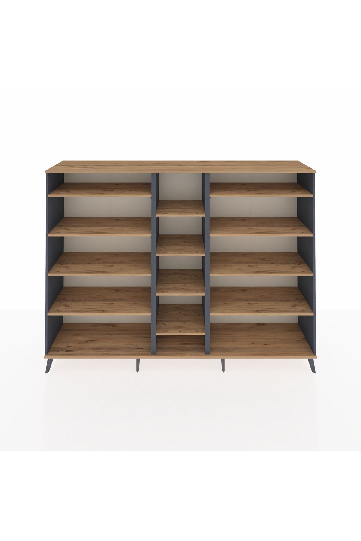 Hyperion Dolap 11 Raflı  220x44x163 Antrasit-Çam