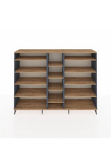 Hyperion Dolap 11 Raflı  220x44x163 Antrasit-Çam
