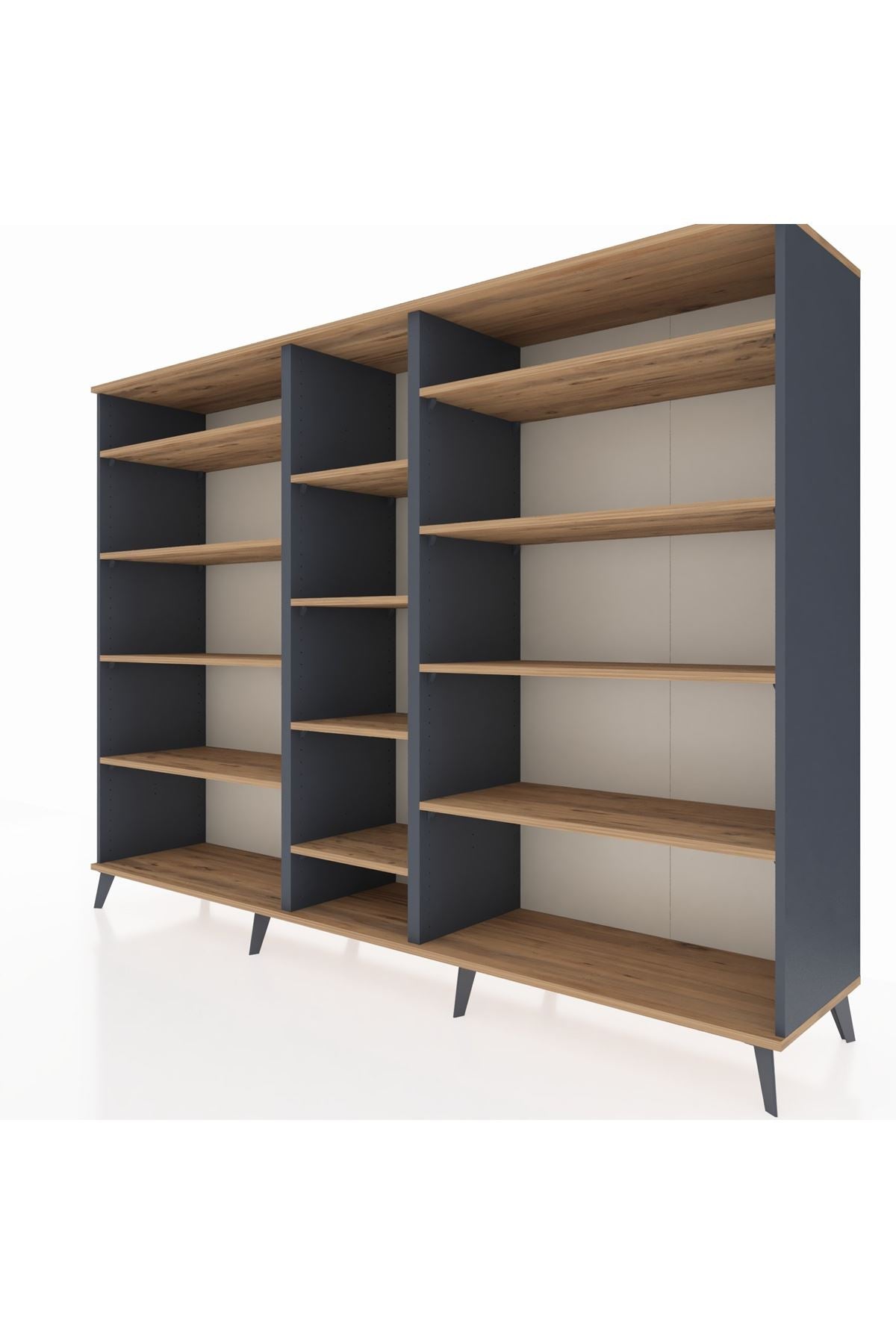 Hyperion Dolap 11 Raflı  220x44x163 Antrasit-Çam