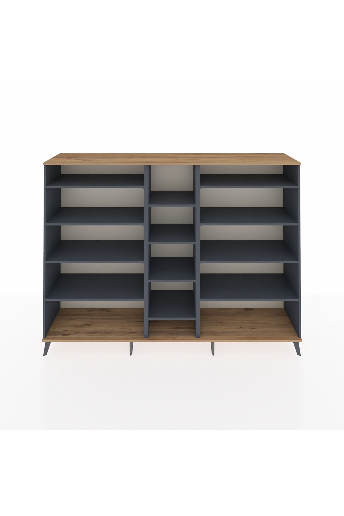 Hyperion Dolap 11 Raflı  220x44x163 Antrasit-Çam/Antrasit