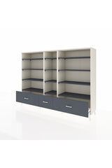 Hyperion Dolap 12 Raflı 3 Çekmeceli  220x44x163 Aytaşı-Antrasit
