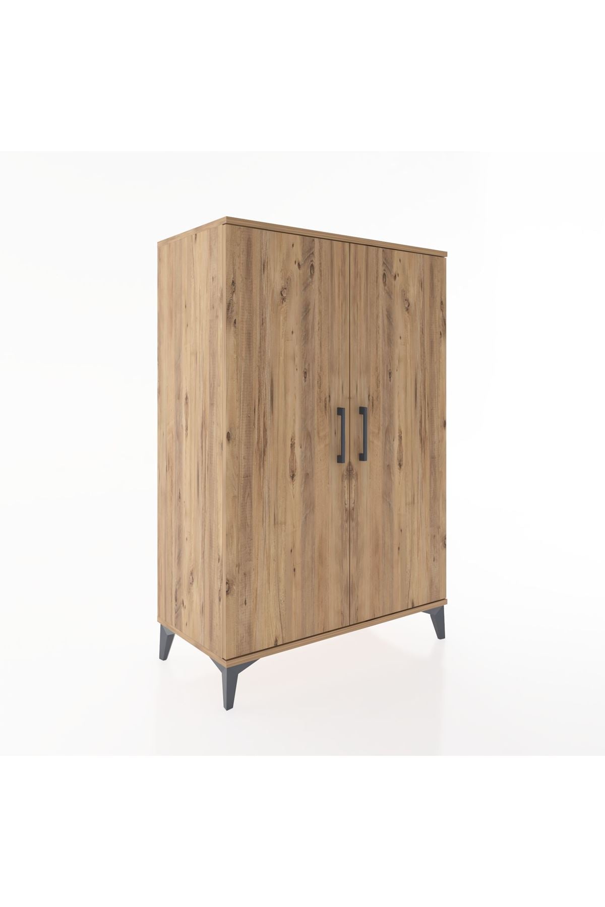 Hyperion Dolap 3 Raflı 2 Kapaklı 88x44x134 Çam-Çam