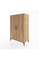 Hyperion Dolap 3 Raflı 2 Kapaklı 88x44x134 Çam-Çam