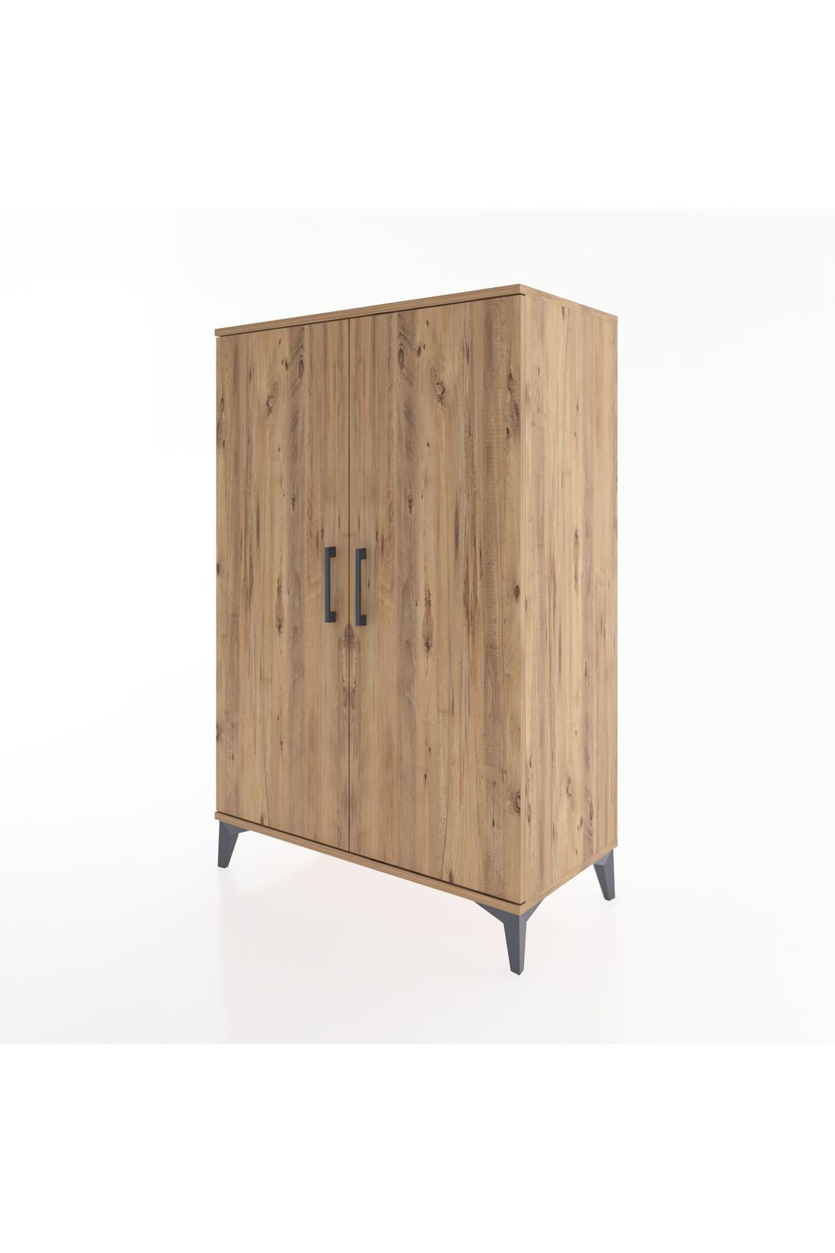 Hyperion Dolap 3 Raflı 2 Kapaklı 88x44x134 Çam-Çam