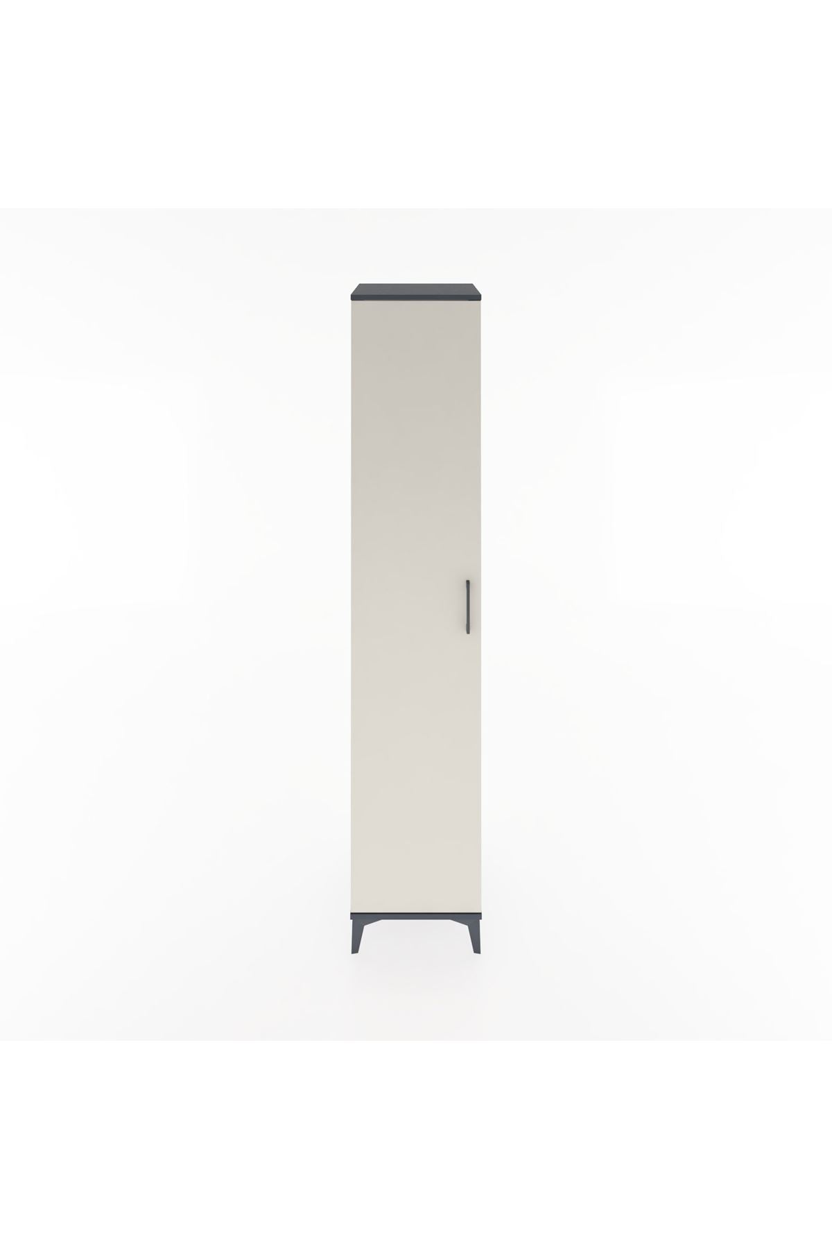 Hyperion Dolap 3 Raflı Tek Kapaklı 44x44x221 Antrasit-Aytaşı