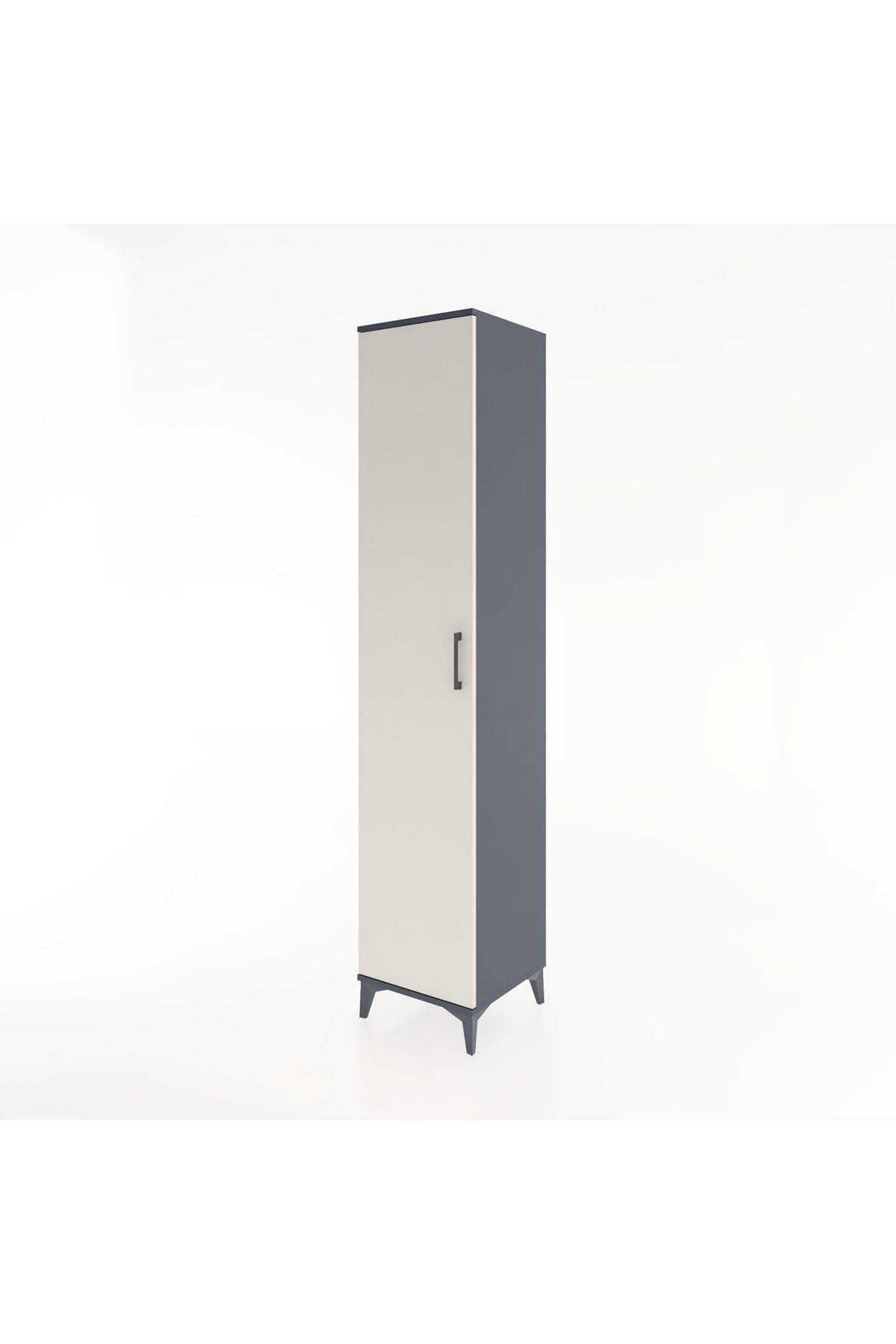 Hyperion Dolap 3 Raflı Tek Kapaklı 44x44x221 Antrasit-Aytaşı