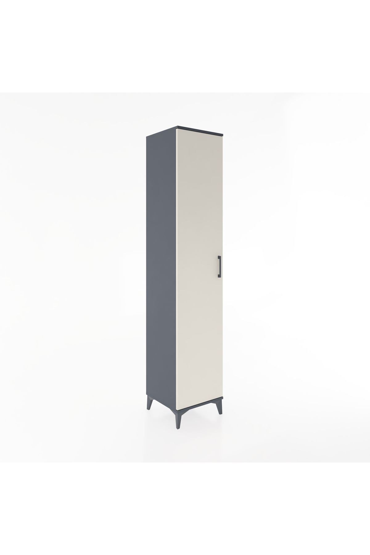 Hyperion Dolap 3 Raflı Tek Kapaklı 44x44x221 Antrasit-Aytaşı