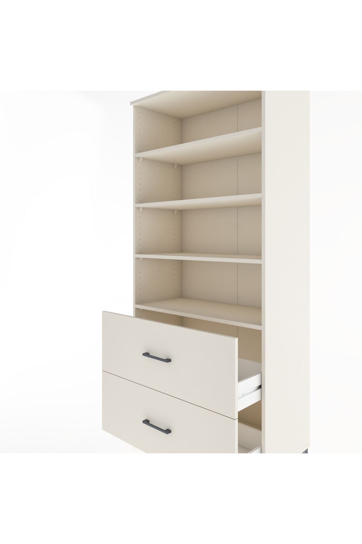 Hyperion Dolap 4 Raflı 2 Çekmeceli 88x44x195 Aytaşı-Aytaşı