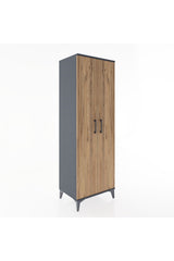 Hyperion Dolap 4 Raflı 60x44x182 Antrasit-Çam