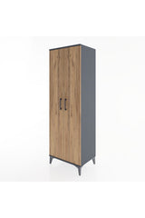 Hyperion Dolap 4 Raflı 60x44x182 Antrasit-Çam