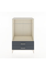 Hyperion Dolap Tek Raflı 2 Çekmeceli Tek Askılı 88x44x134 Aytaşı-Antrasit