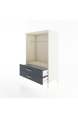 Hyperion Dolap Tek Raflı 2 Çekmeceli Tek Askılı 88x44x134 Aytaşı-Antrasit