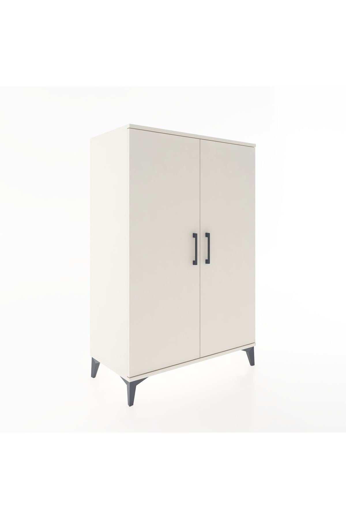 Hyperion Dolap Tek Raflı 2 Kapaklı Tek Askılı 88x44x134 Aytaşı-Aytaşı