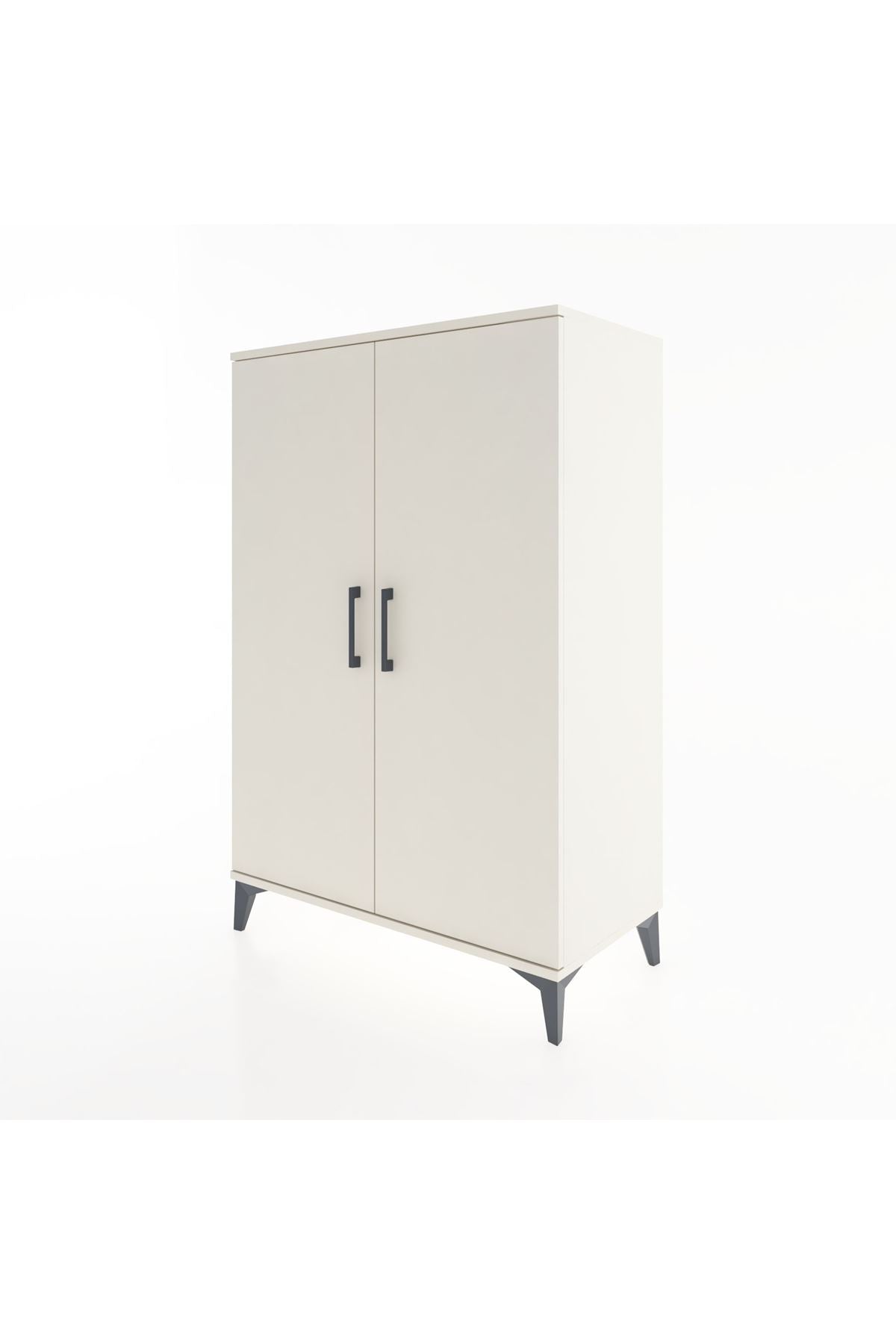 Hyperion Dolap Tek Raflı 2 Kapaklı Tek Askılı 88x44x134 Aytaşı-Aytaşı