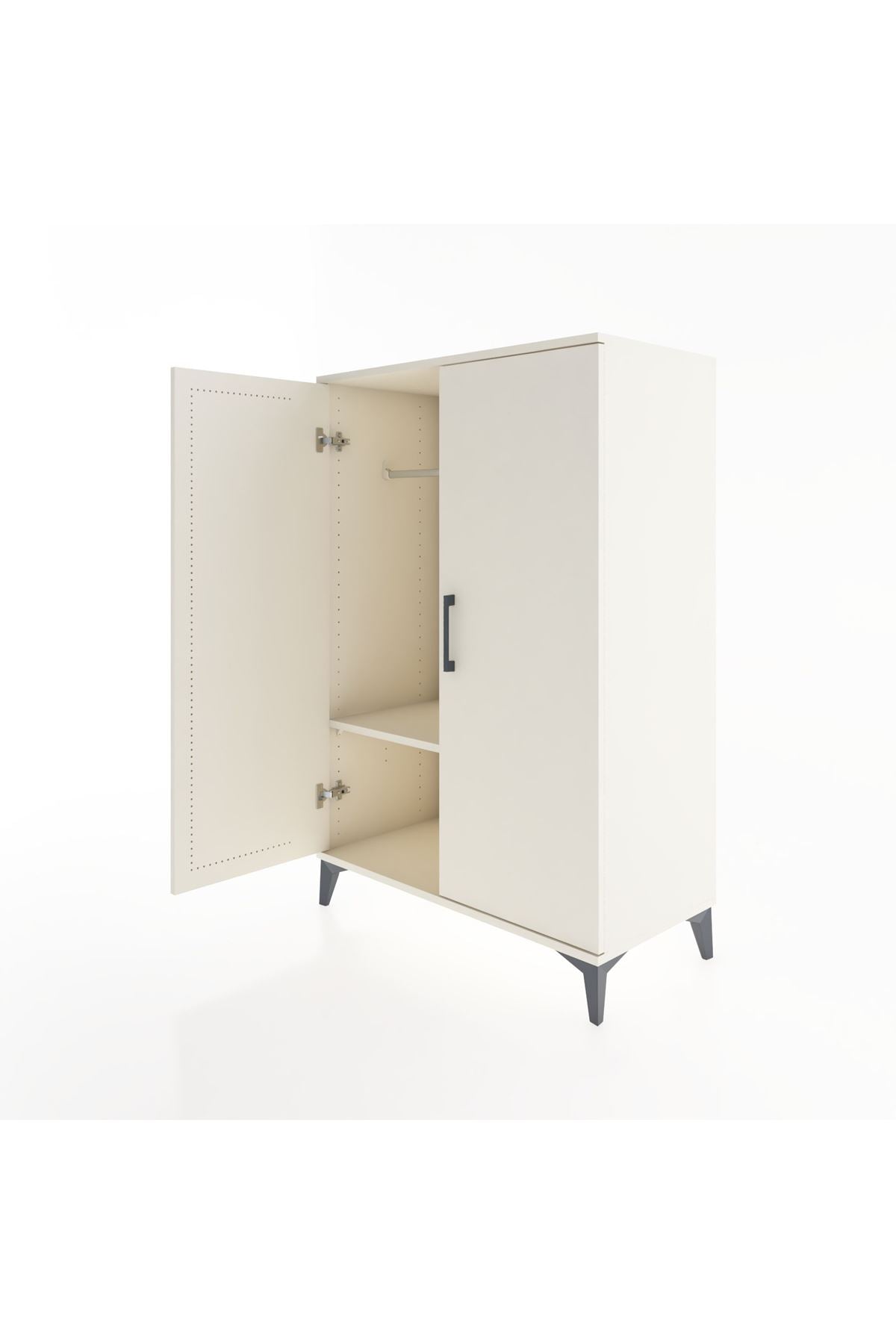 Hyperion Dolap Tek Raflı 2 Kapaklı Tek Askılı 88x44x134 Aytaşı-Aytaşı
