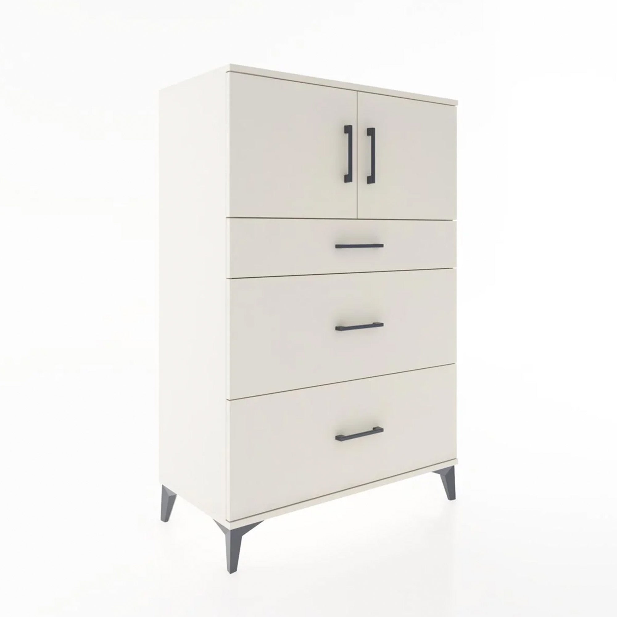 Hyperion Dolap Tek Raflı 3 Çekmeceli 2 Kapaklı 88x44x134 Aytaşı-Aytaşı