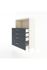 Hyperion Dolap Tek Raflı 4 Çekmeceli 88x44x134 Aytaşı-Antrasit