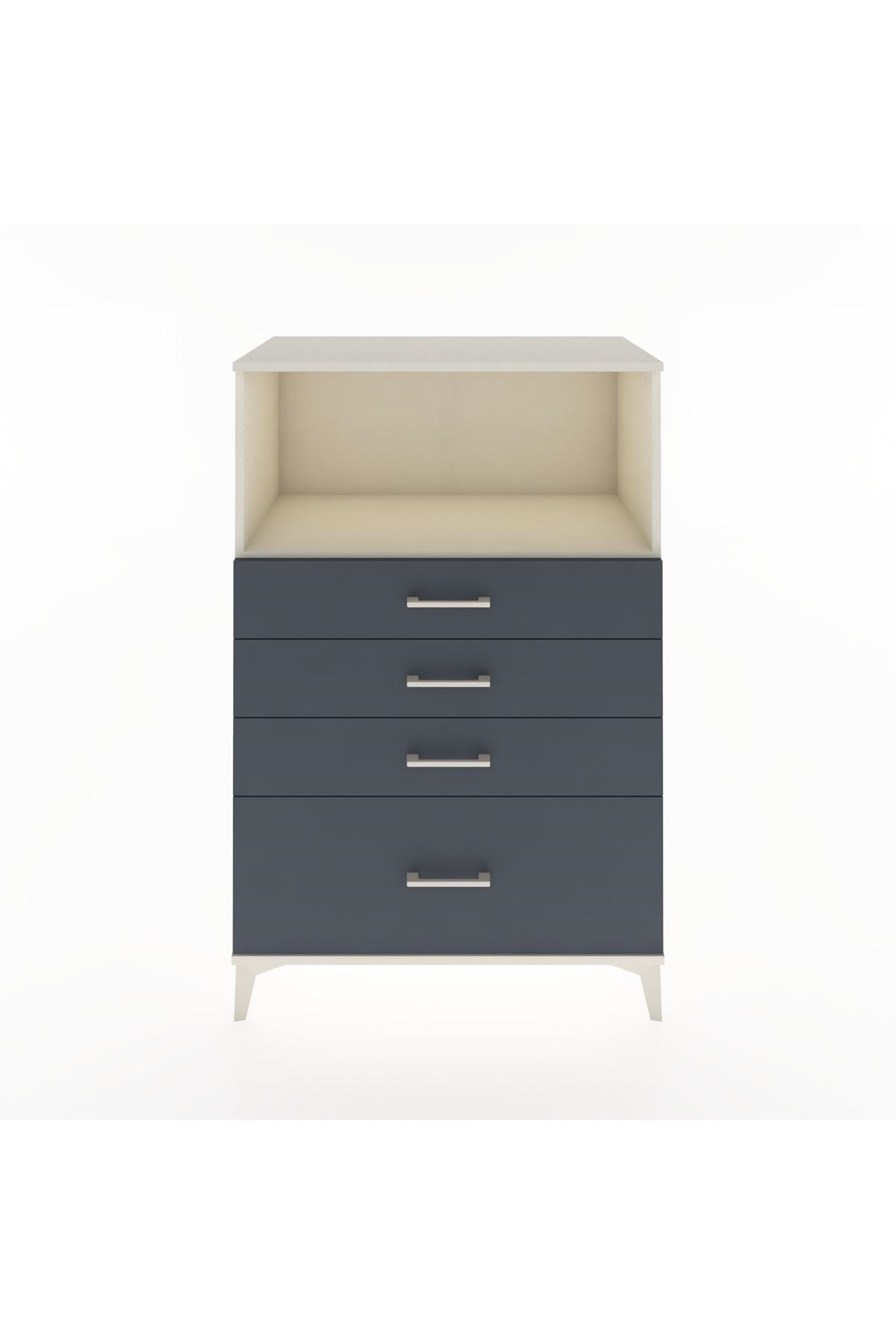 Hyperion Dolap Tek Raflı 4 Çekmeceli 88x44x134 Aytaşı-Antrasit