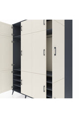 Hyperion Gardrop 10 Raflı 12 Kapaklı 2 Askılı 176x44x221 Antrasit-Aytaşı/Antrasit