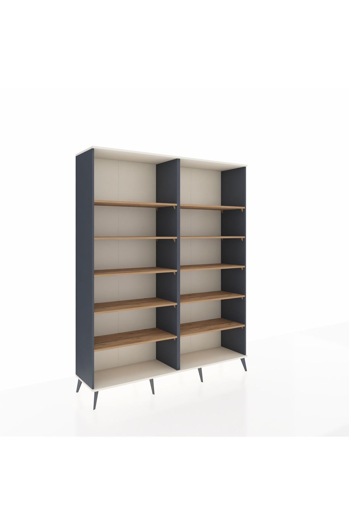 Hyperion Gardrop 10 Raflı  176x44x221 Antrasit-Aytaşı/Çam