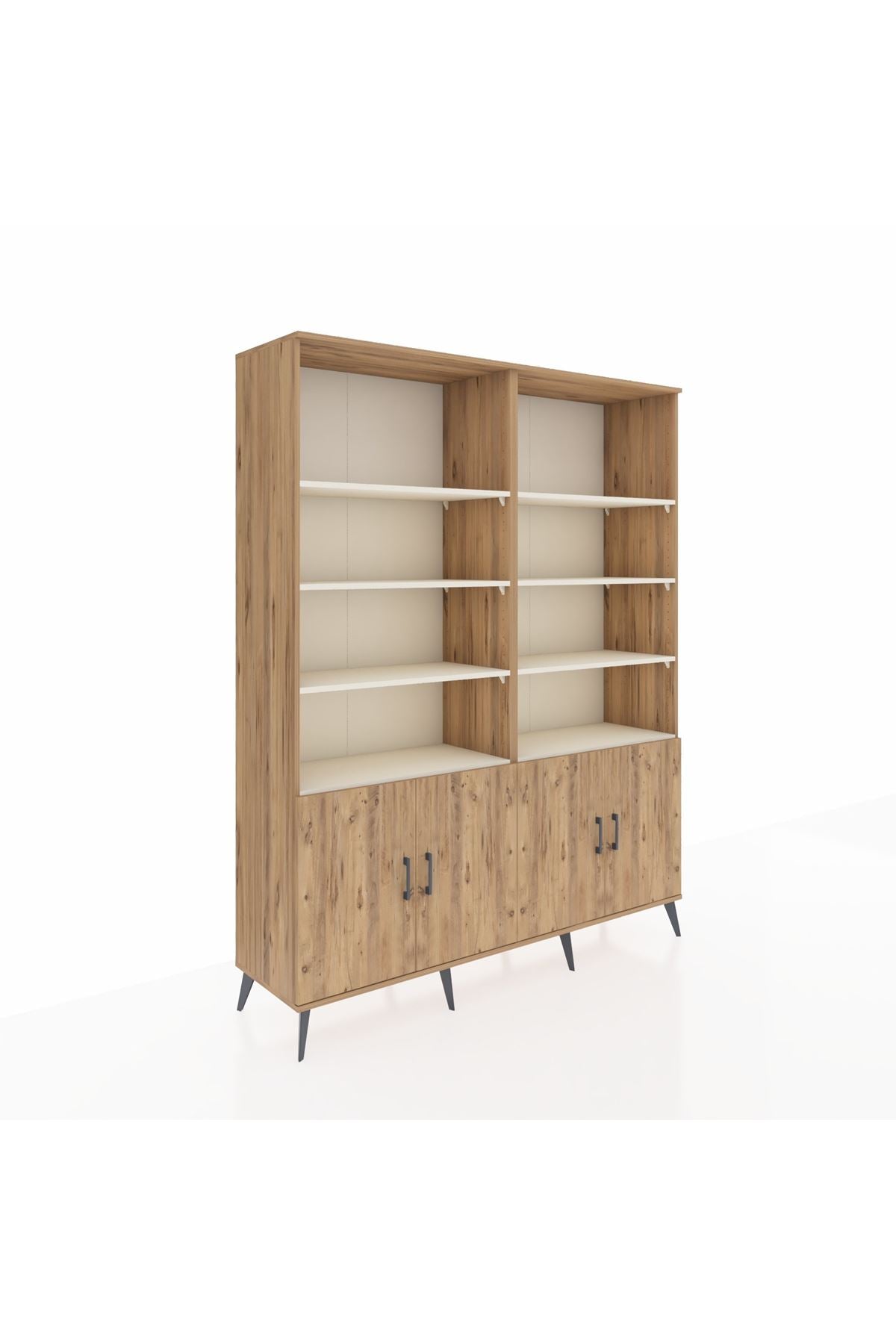 Hyperion Gardrop 10 Raflı 4 Kapaklı 176x44x221 Çam-Çam/Aytaşı
