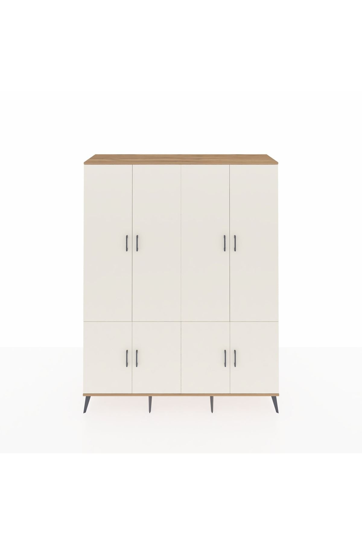 Hyperion Gardrop 10 Raflı 8 Kapaklı 176x44x221 Çam-Aytaşı/Çam
