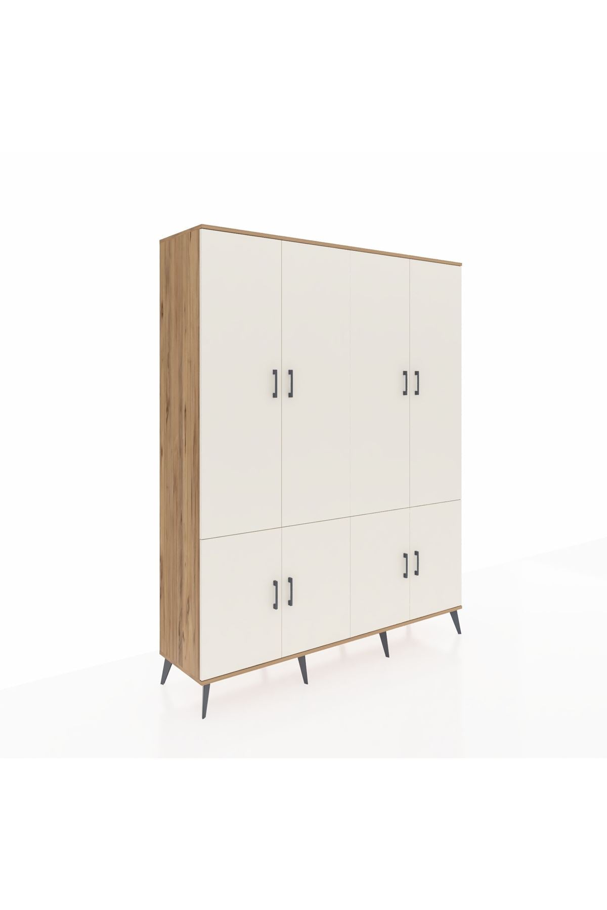 Hyperion Gardrop 10 Raflı 8 Kapaklı 176x44x221 Çam-Aytaşı/Çam