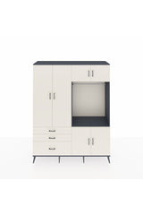 Hyperion Gardrop 7 Raflı 3 Çekmeceli Tek Askılı 176x44x221 Antrasit-Aytaşı